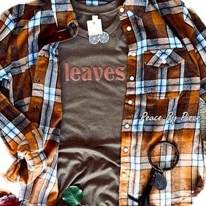 ‘Leaves’ Puff Print Tee